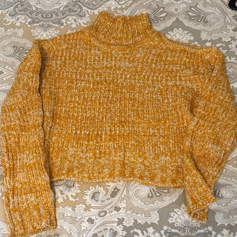 House of Harlow 1960 Saylee Mustard Turtleneck Sweater